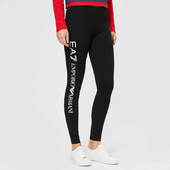 Emporio Armani Ea7 Women's Train Logo Leggings - Black - S - Black/white