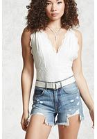 Mid-rise Denim Cutoff Shorts