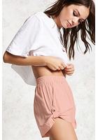 Roll-tab Linen Shorts