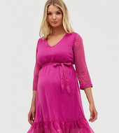 Vestido Midi Escalonado De Mamalicious