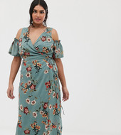 Vestido Midi Con Hombros Descubiertos
