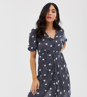 Minivestido Con Botones Y Estampado De Lunares De Wednesday's Girl