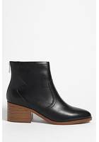 Faux Leather Ankle Boots