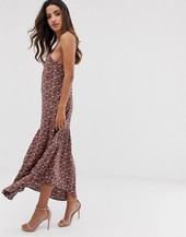 Vestido Largo Estilo Camisola Para Festival Con Estampado De Florecitas Y Ribete De Encaje De Y.a.s