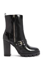 Faux Leather Ankle Boots