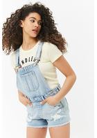 Frayed Denim Overalls