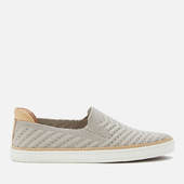 Ugg Women's Sammy Chevron Metallic Slip-on Trainers - Oyster - Uk 3