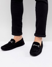 Mocasines De Ante Negro Con Bridón De Asos
