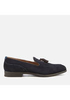 Hudson London Men's Dickson Suede Tassel Loafers - Navy - Uk 7 - Blue