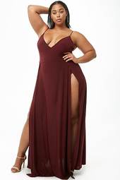 Plus Size M-slit Maxi Dress