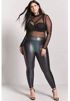 Plus Size Oil-slick Leggings