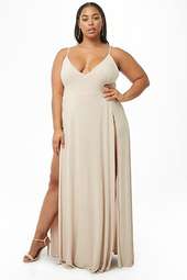 Plus Size M-slit Maxi Dress