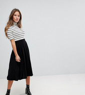 Falda Midi Con Pliegues De Asos Design Petite