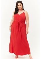 Plus Size Tie-front Maxi Dress