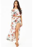 Floral Crop Top & Maxi Skort Set