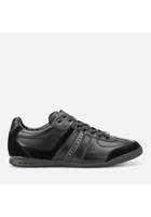 Boss Green Men's Aki Leather/suede Trainers - Black - Uk 10 - Black