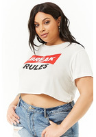 Plus Size Break Rules Crop Top