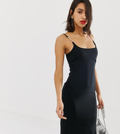 Vestido Midi Ajustado Con Tirantes Adornados En Negro De River Island