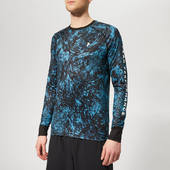 Peak Performance Men's Spirit Print Long Sleeve Top - Mosaic Pattern - S - Blue