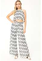 Chevron Stripe Crop Top & Pants Set