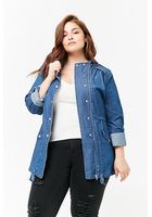 Plus Size Chambray Utility Jacket