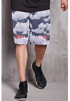 Mesh Knit Cloud Print Shorts