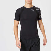 2xu Men's Compression Short Sleeve Top - Black - S - Black