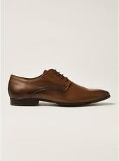 Tan Leather Fly Derby Shoes