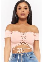 Lace-up Crop Top