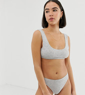 Braguitas De Corte Alto Estilo Años 90 En Gris Melange De Weekday