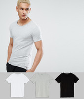 Pack De 3 Camisetas Elásticas Con Cuello Redondo De Corte Estándar De Tommy Hilfiger