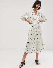 Vestido Midi Con Estampado Floral De Selected Femme