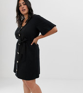 Minivestido De Tarde Con Botones Efecto Cuerno De Asos Design Curve