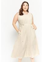 Plus Size Linen-blend Maxi Dress