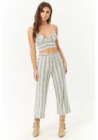 Striped Cropped Cami & Pants Set