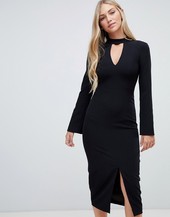 Vestido Midi Negro De Sastre De Corte Sencillo De Forever New