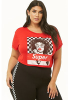 Plus Size Super Graphic Cropped Tee