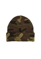 Men Camo Print Foldover Beanie