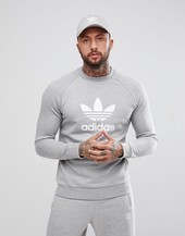 Sudadera Con Logo De Trébol En Gris Cy4573 Adicolor De Adidas Originals