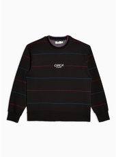 Black 'circa' Stripe Sweatshirt
