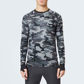 Peak Performance Men's Spirit Print Long Sleeve Top - Grey Mel Camo - S - Grey