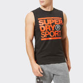 Superdry Sport Men's Core Graphic Tank Top - Black - S - Black