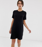 Vestido Estilo Camiseta En Negro De Monki