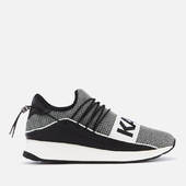 Karl Lagerfeld Men's Vektor Karl Band Net Runner Style Trainers - Black/white - Uk 9 - Black/white