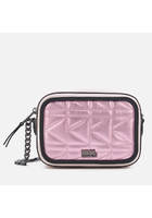 Karl Lagerfeld Women's K/kuilted Pink Camera Bag - Metallic Pink